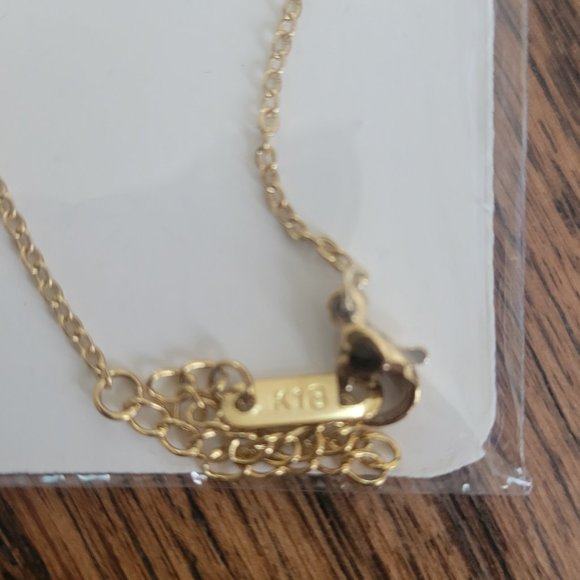 Small Circle Initial Necklace (Letter S) - Picture 4 of 5